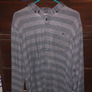 Striped Grey Flannel Long Sleeve